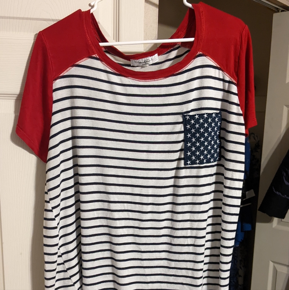 Moa Moa American Flag T-Shirt